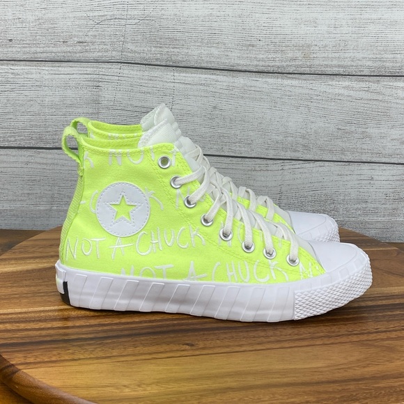 Converse UNT1TL3D Not a Chuck High Top Volt Yellow Shoes Women’s Sneaker Size 8 - Picture 4 of 12